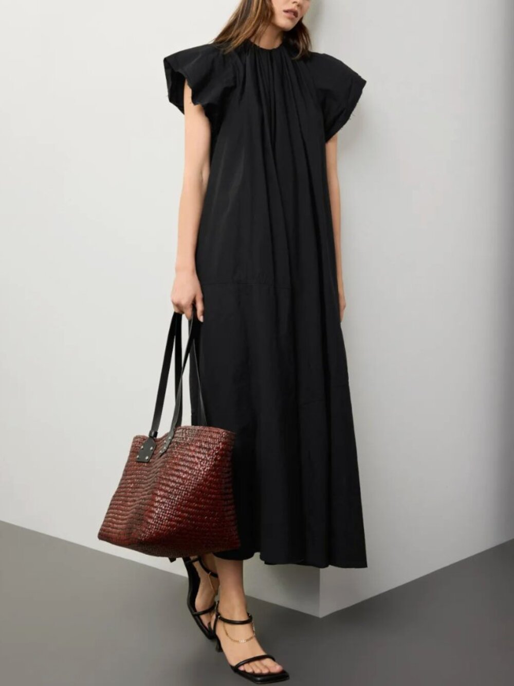 MM6 MAISON MARGIELA Black Maxi Dress Size Small 6 - Picture 2 of 7